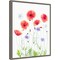 Poppy Garden by Sharon Williams 16-in. W x 20-in. H. Canvas Wall Art Print Framed in Grey